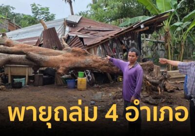 พายุฤดูร้อนถล่ม 4 อำเภอ จ.ชัยภูมิ บ้านเรือน