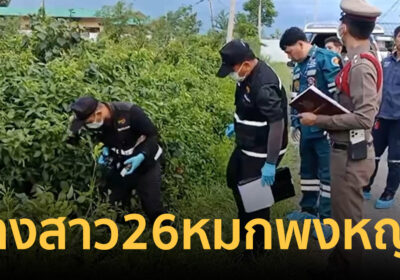 สาววัย 26 ดับปริศนา คอมีแผลจากของมีคม ร่างถูกหมกพงหญ้าข้างทาง