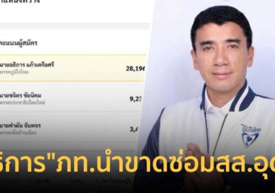 ผลเลือกตั้ง สส.อุดรธานี เขต 3 “อธิการ” ภูมิใจไทย นำขาด